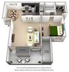A1 1 bedroom floor plan 1 bedroom floor plan at The Willows on Rosemeade, Texas